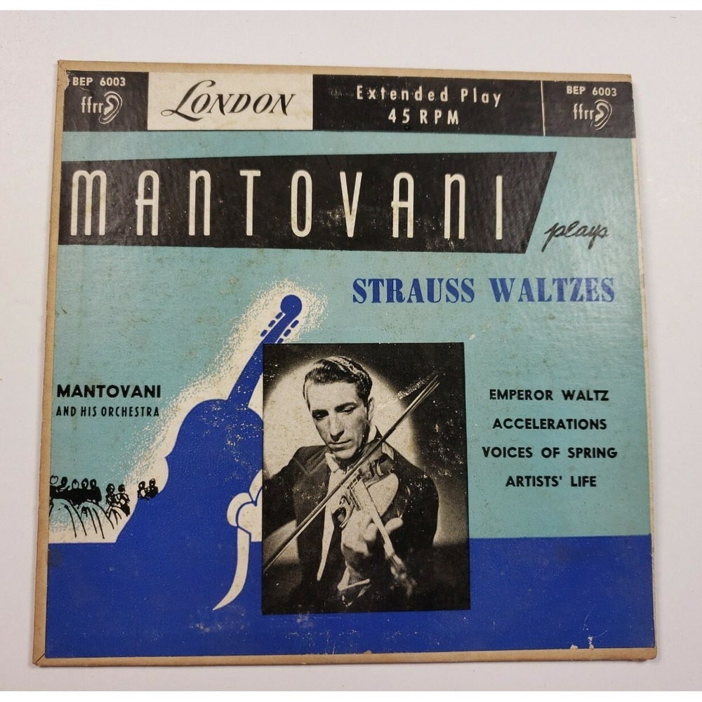 Mantovani Plays Strauss Waltzes –‎ Mantovani – London – BEP 6003 – 7" 45 EP